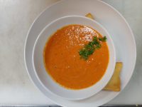 ROASTED RED PEPPER & SMOKED GOUDA SOUP